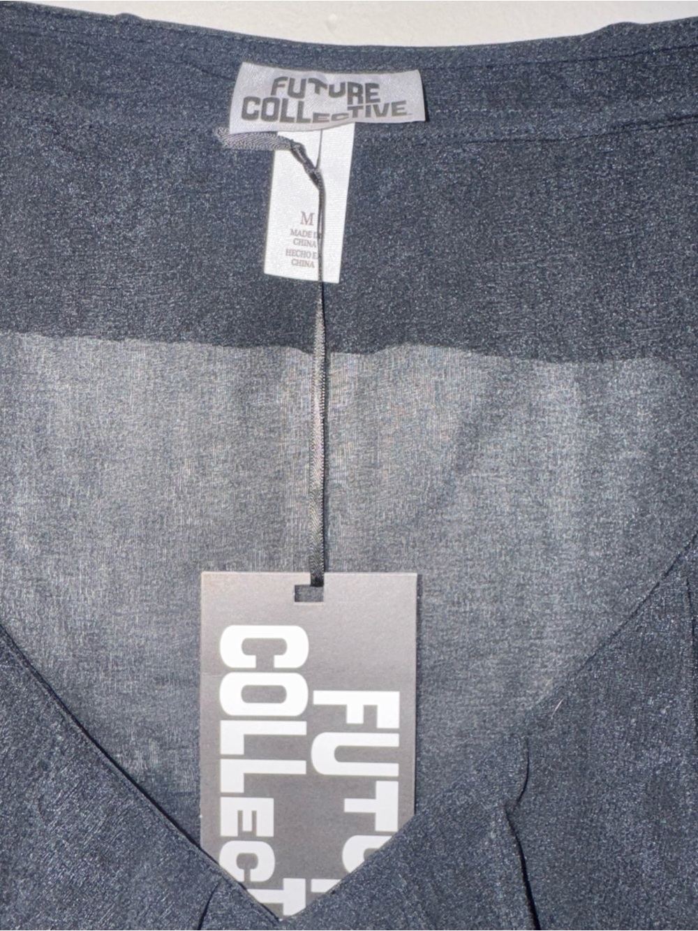 Black Ruffle V-Neck Long Sleeve Top - Picture 5 of 5